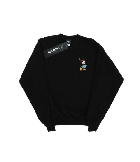 Disney Sweatshirt à la poitrine de Minnie Mouse Womens/Ladies (Noir) - UTBI27005