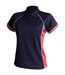 Finden & Hales Womens Coolplus Piped Sports Polo Shirt (Navy/ Red/ White)