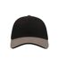 Casquette Sandwich En Coton Épais Mixte Noir Gris Atlantis-3