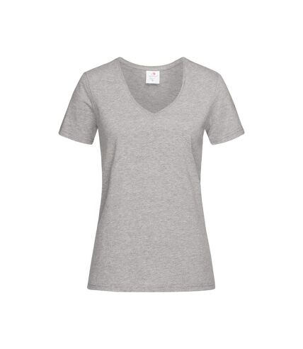 Stedman - T-shirt col V - Femme (Gris chiné) - UTAB279