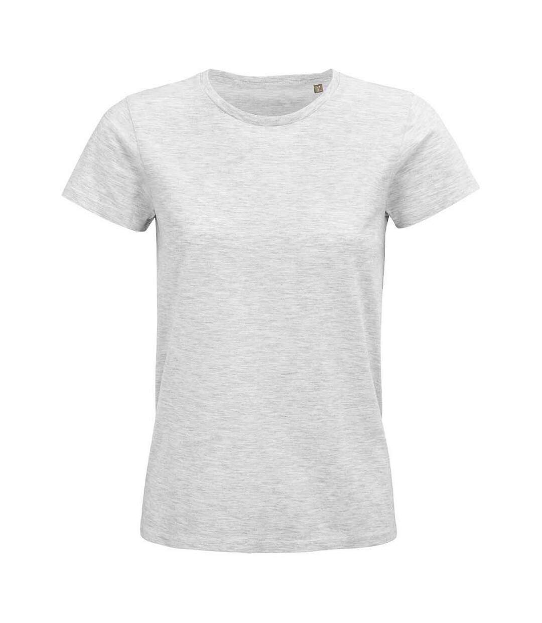 Womens/ladies pioneer organic t-shirt ash SOLS