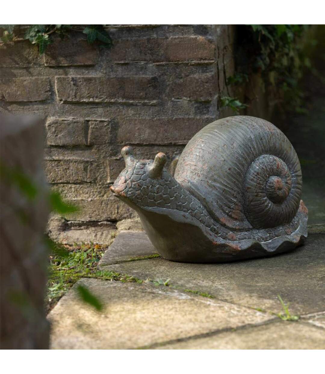 Statuette Escargot d'Extérieur Antik 27cm Vert Foncé-4
