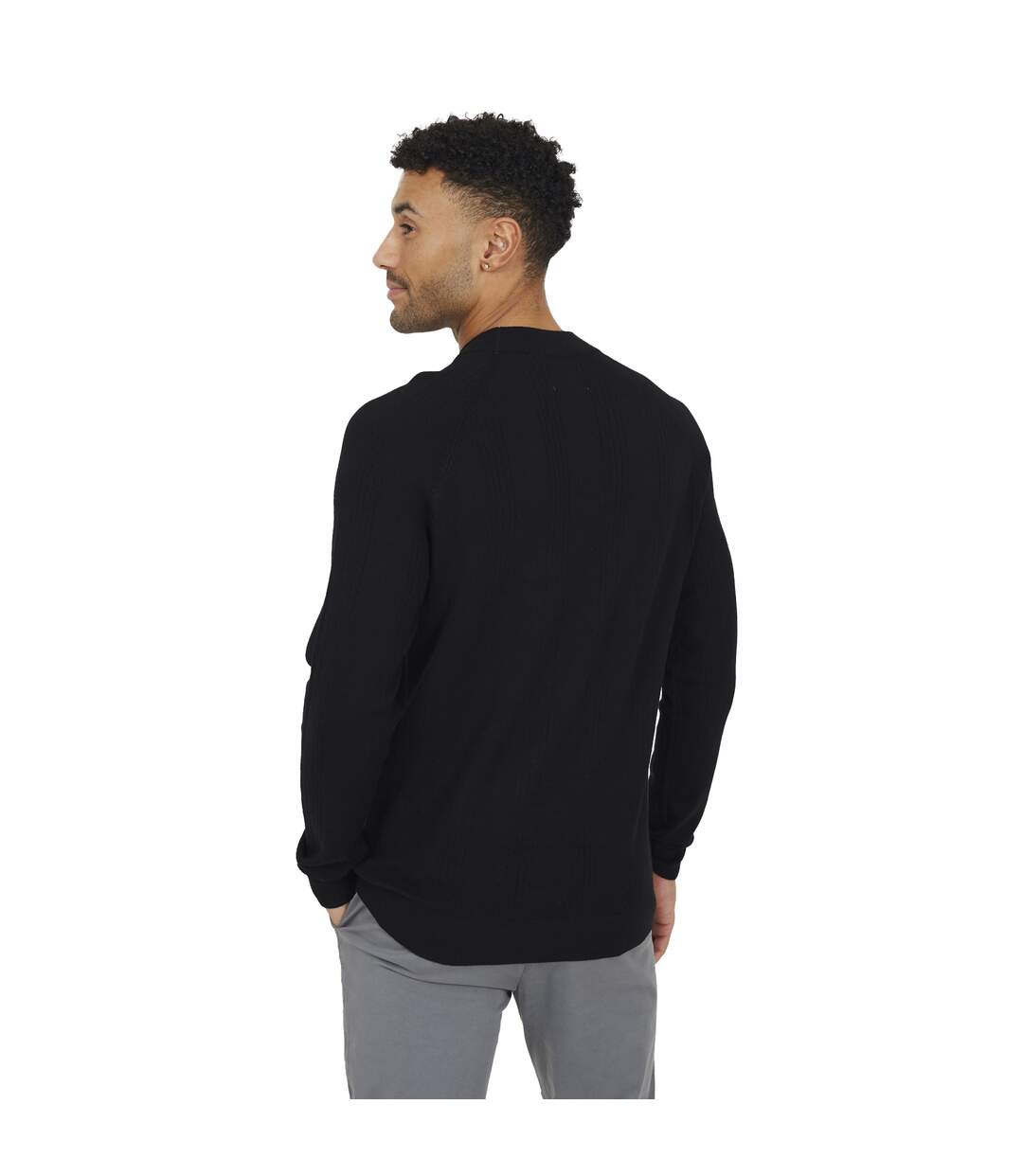 Pull Manches Longues Homme Noir Vif Brave Soul-2