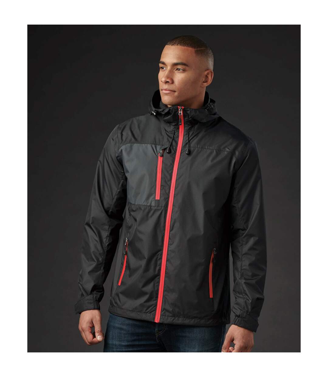 Stormtech Mens Olympia Shell Jacket (Noir / rouge vif) - UTRW7877