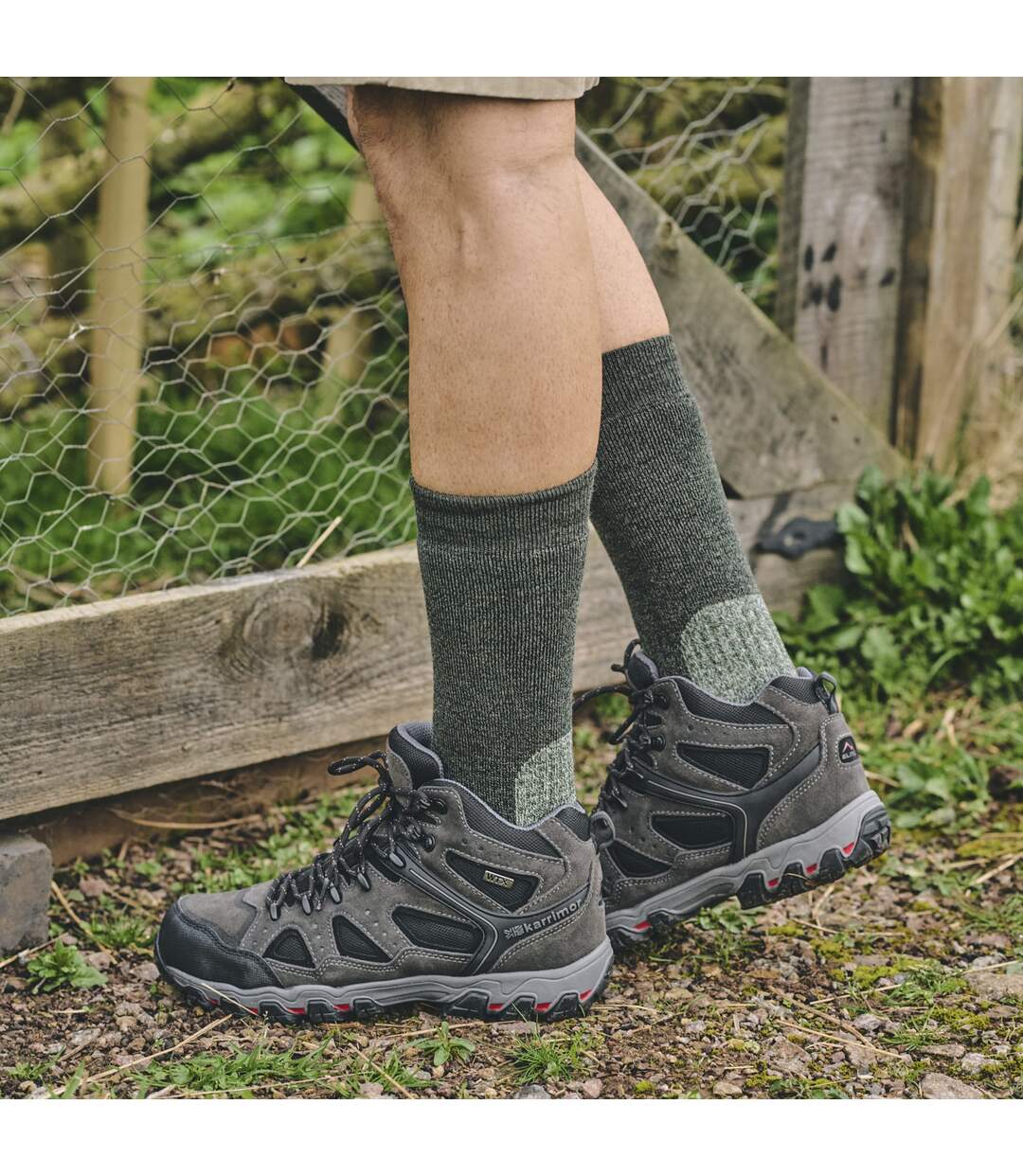 HJ Hall - Chaussettes Randonnée Homme Laine Épaisse Rembourrées Outdoor-4