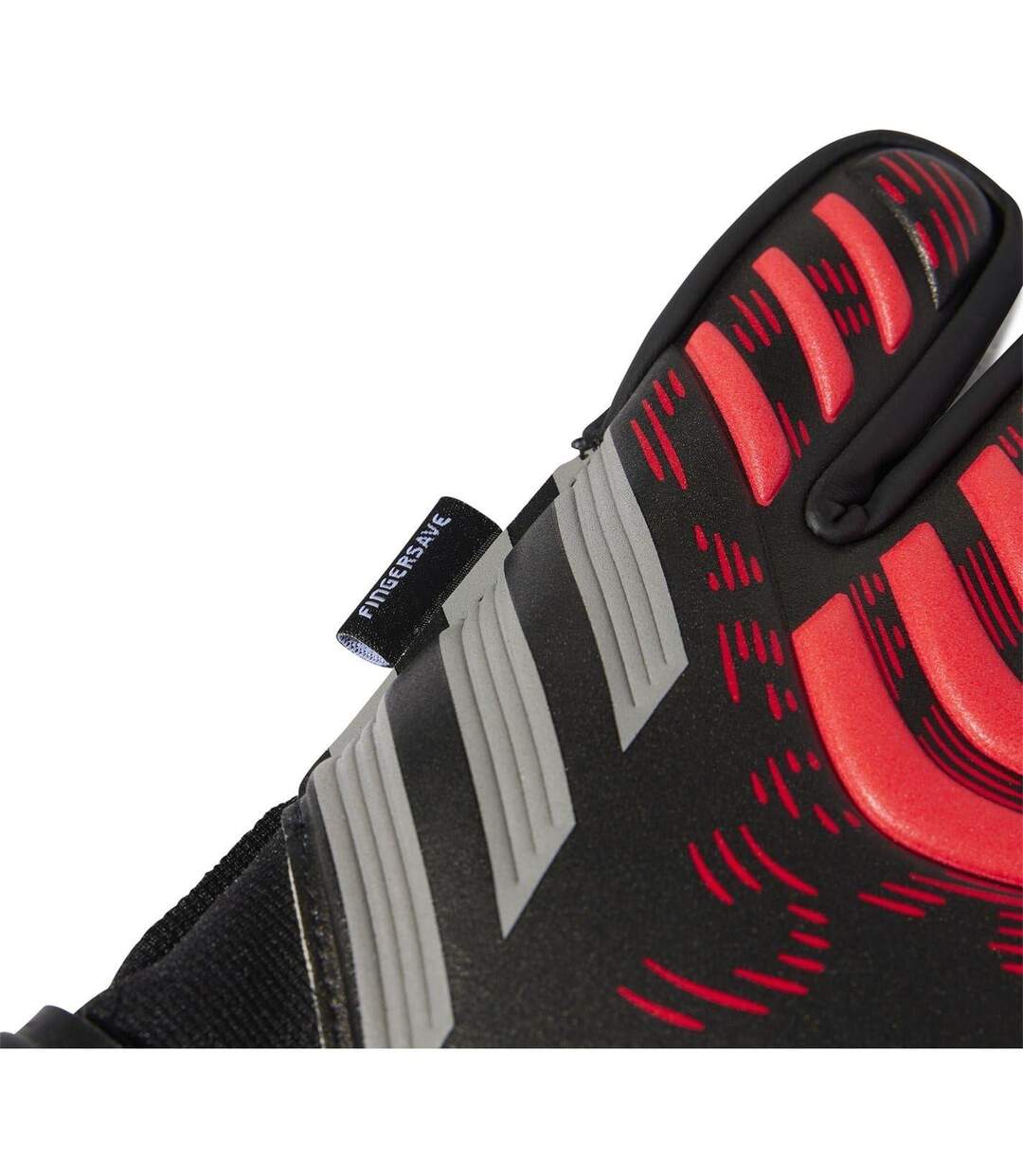 Unisex Adult Predator Match Fingersave Goalkeeper Gloves Black Red Adidas-4