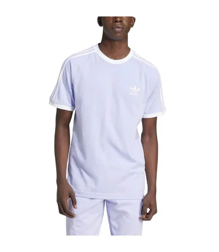 T-shirt Motif/style 3 Rayures Classics Homme Rose Violet Adidas