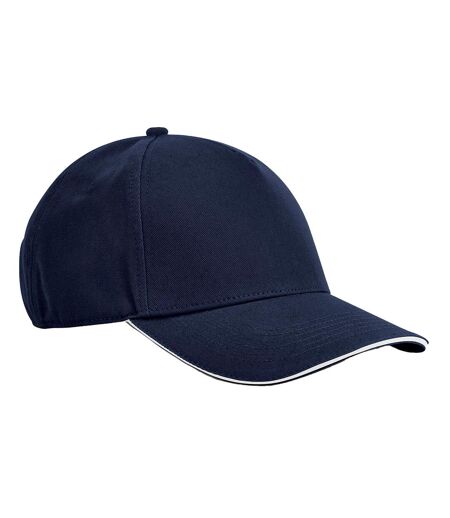 Casquette De Baseball Earthaware Classic Bleu Marine Français Blanc Beechfield