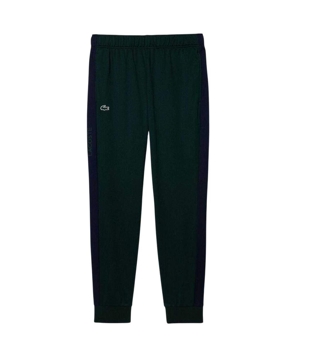 Mens Contrast Panel Tapered Joggers Green Navy Lacoste-2