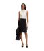 Womens/ladies Vileah Virgin Wool Pencil Skirt Black Boss-4