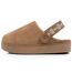 Isotoner Chaussons Mules femme suédine plateforme de 3,5 cm, confort mousse optimal-4