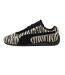 Womens/ladies Speedcat Zebra Print Suede Flat Trainers Black White Puma-2