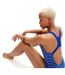 Speedo Womens/Ladies Medalist One Piece Bathing Suit (Blue/White) - UTCS1748