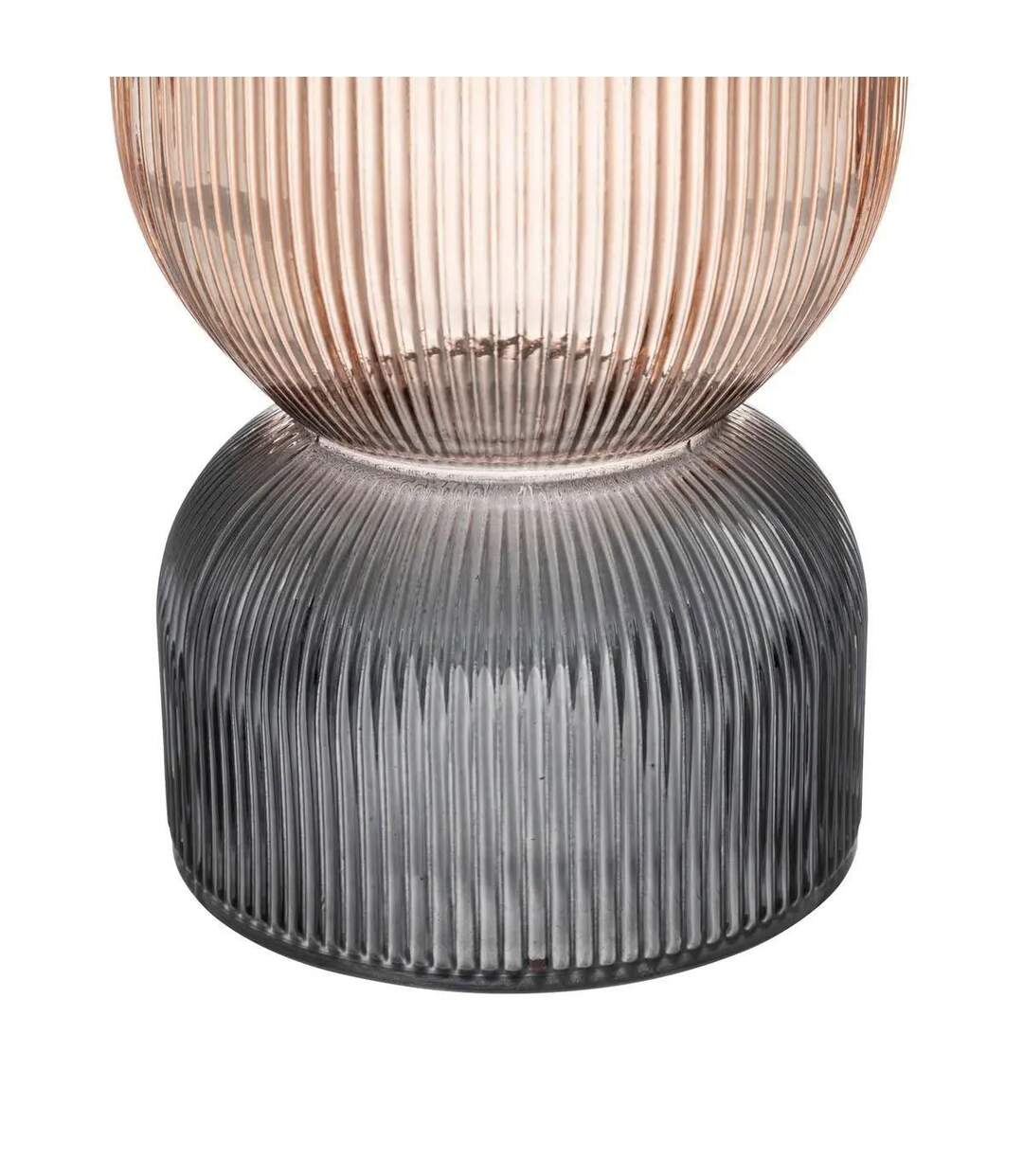 Vase Design en Verre Bicolore 24cm Rose-2