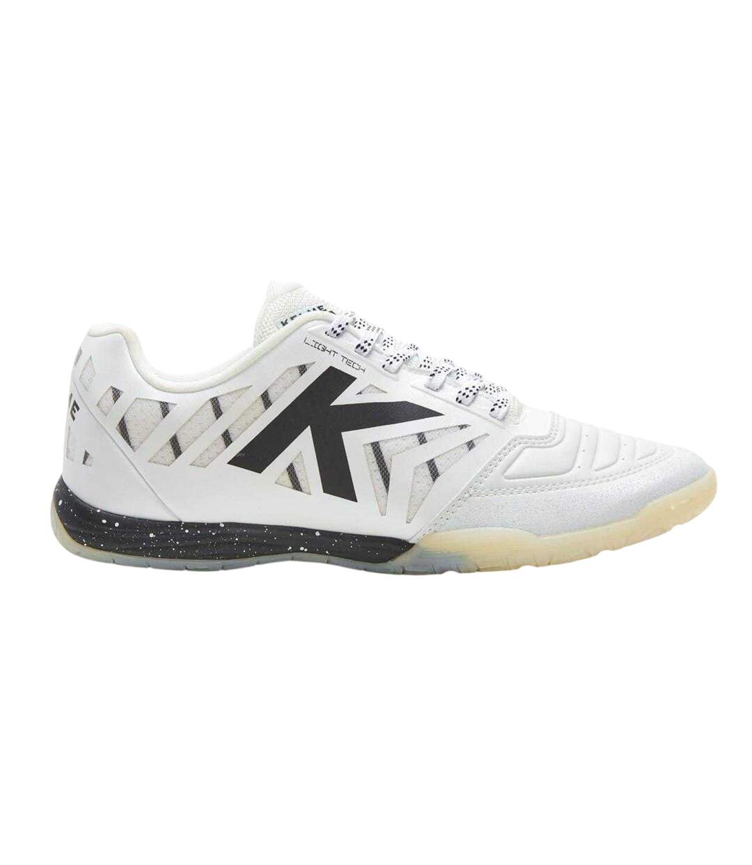 Mens All In Black Flat Trainers White Black Kelme-1