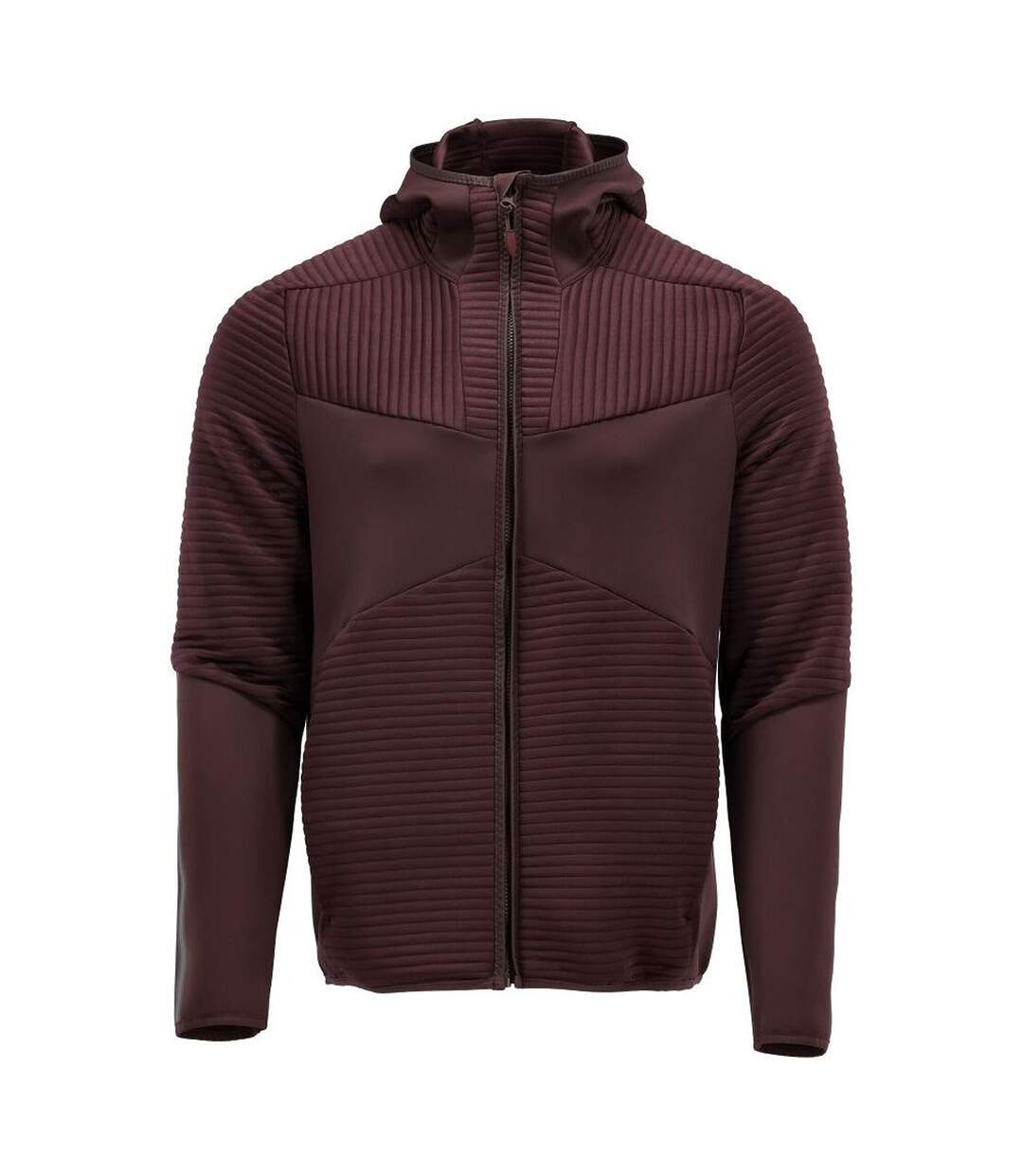 Mens Customised Hooded Fleece Jacket Bordeaux Mascot-1