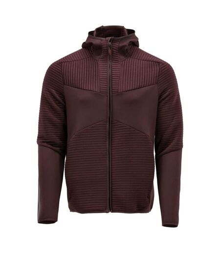 Mens Customised Hooded Fleece Jacket Bordeaux Mascot