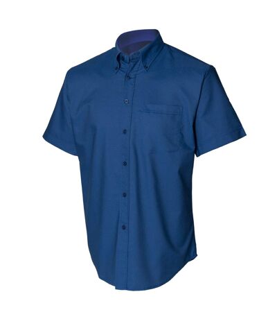 Henbury Mens Short Sleeve Classic Oxford Work Shirt (Dark Blue) - UTRW639