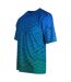 Unisex Adult All-over Print Sports T-shirt Peacock Blue Off White-3