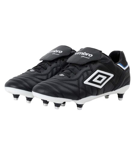 Mens speciali eternal team sg leather football boots black/white/royal blue Umbro