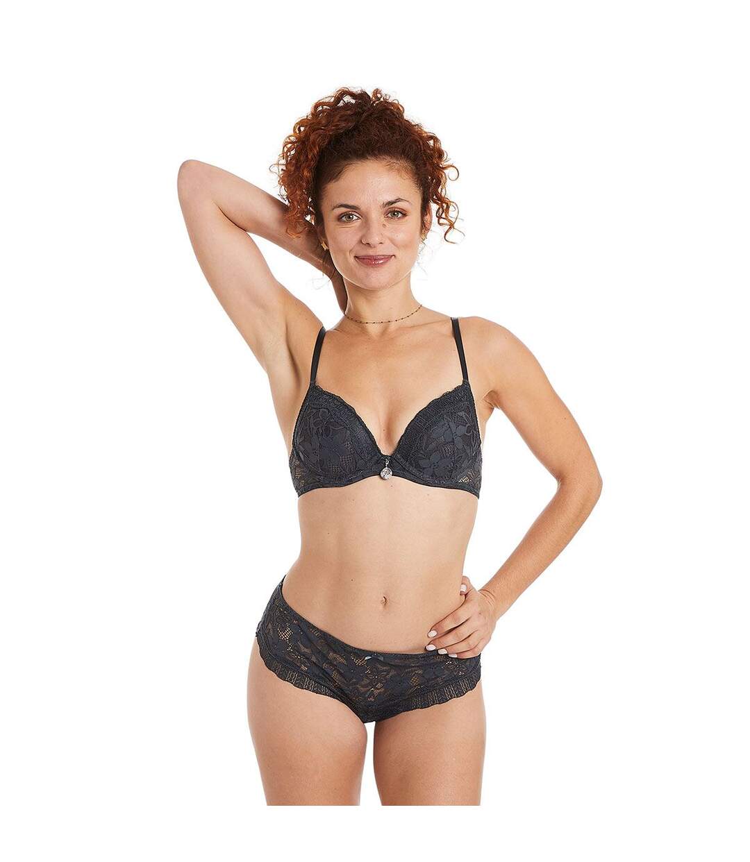 Soutien-gorge ampliforme coque moulée gris Tarot