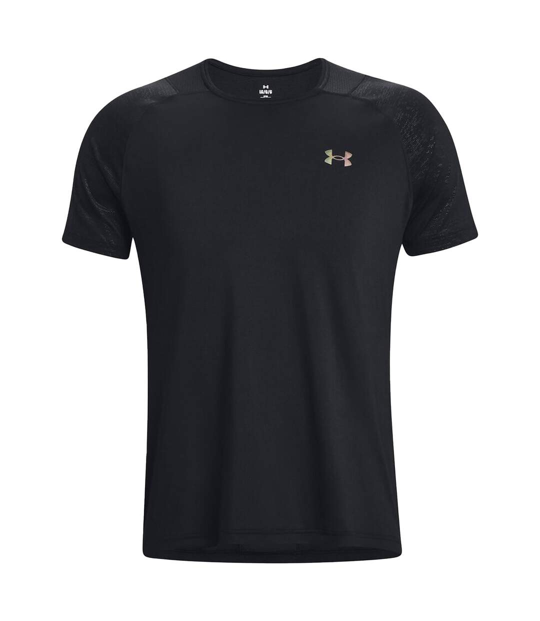 Mens Rush Embo T-shirt Black Under Armour-1