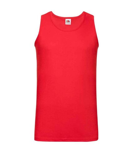 Mens athletic vest top red Fruit of the Loom