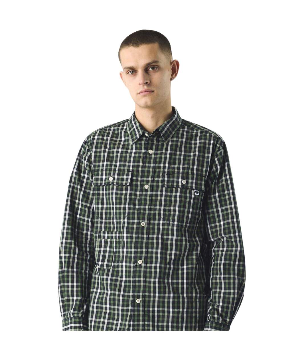 Chemise Motif/style Damier Pelton Homme Noir Pretty Green-3