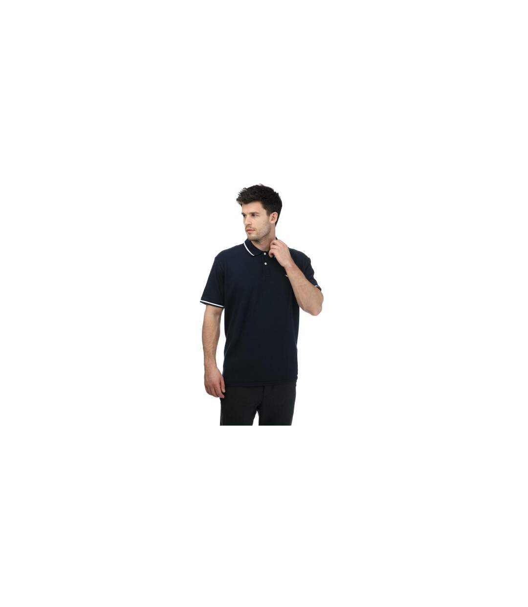 Mens Regular Short-sleeved Polo Shirt Navy Blazer Dockers-1