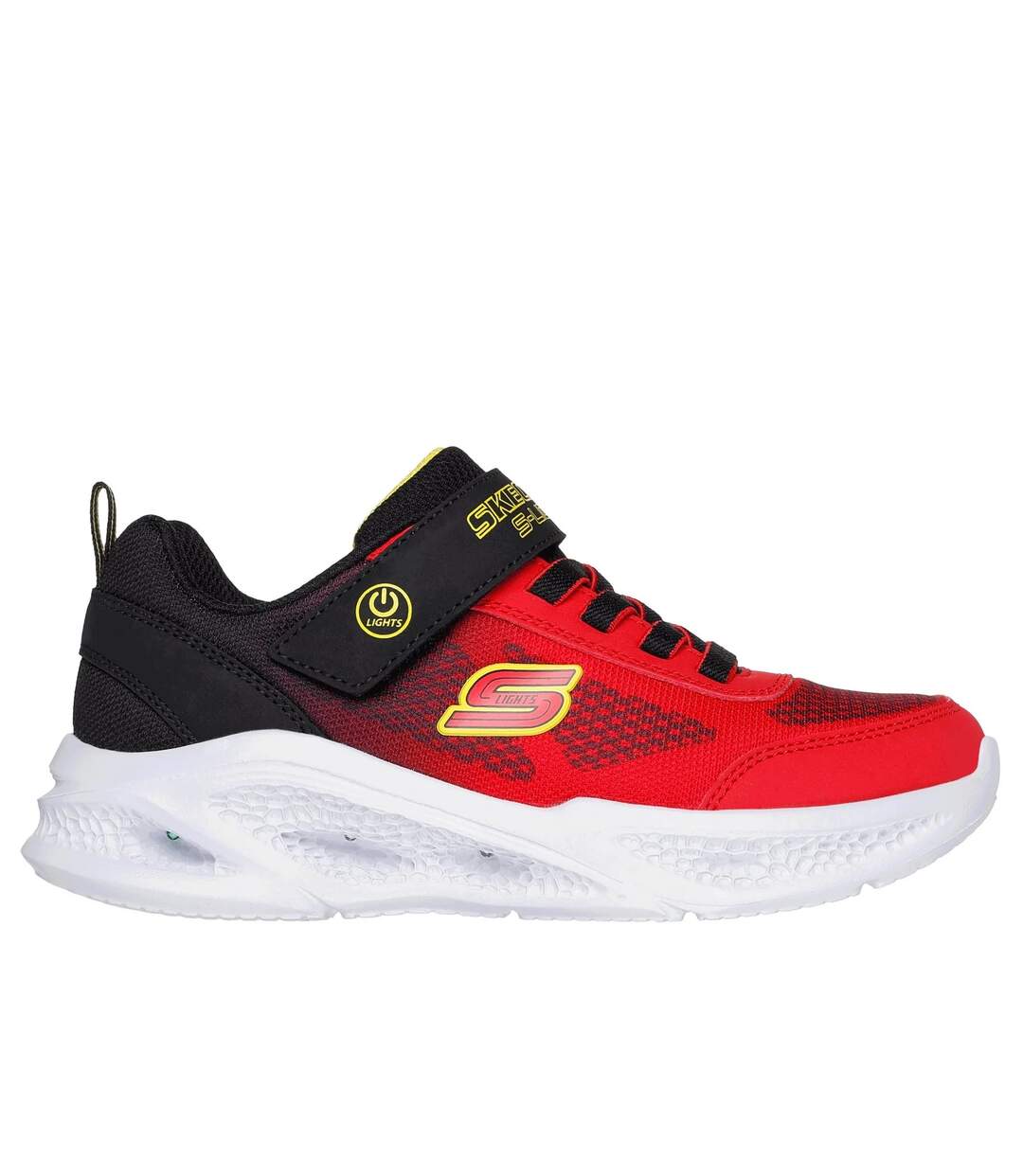 Baskets meteor lights krendox garçon rouge / noir Skechers-2