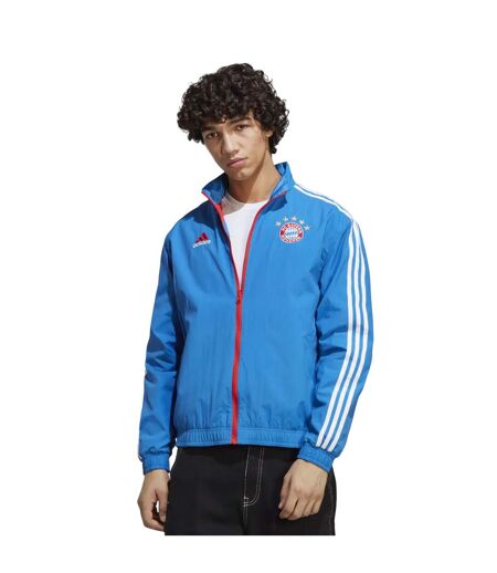 Mens Fc Bayern Munchen 2022-23 Reversible Anthem Jacket Royal Blue Adidas