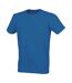 Skinni Fit Men Mens Feel Good Stretch Short Sleeve T-Shirt (Heather Blue) - UTRW4427