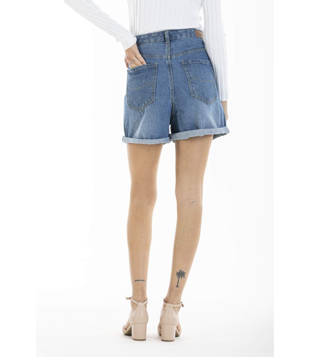 Short denim taille haute BARB 'Rica Lewis'-4