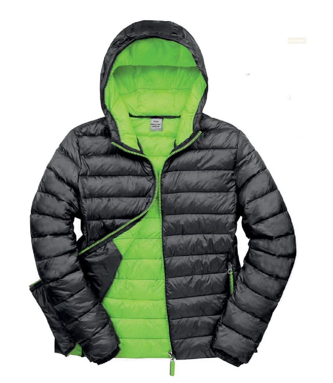 Veste matelassée - doudoune homme R194M - noir lime-1