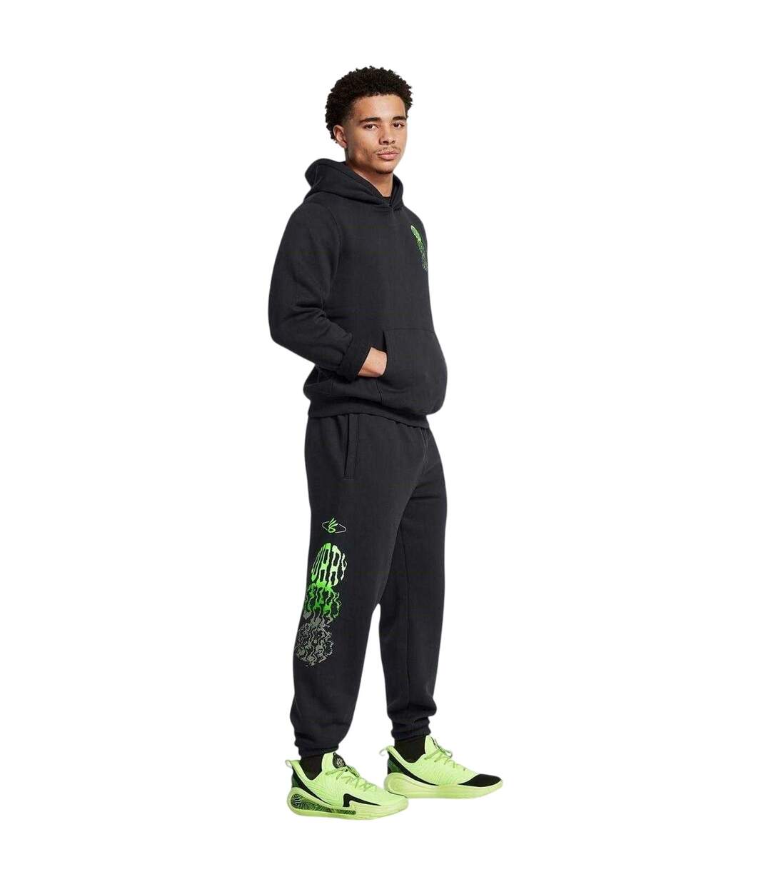 Mens Curry Joggers Black Green Under Armour-1