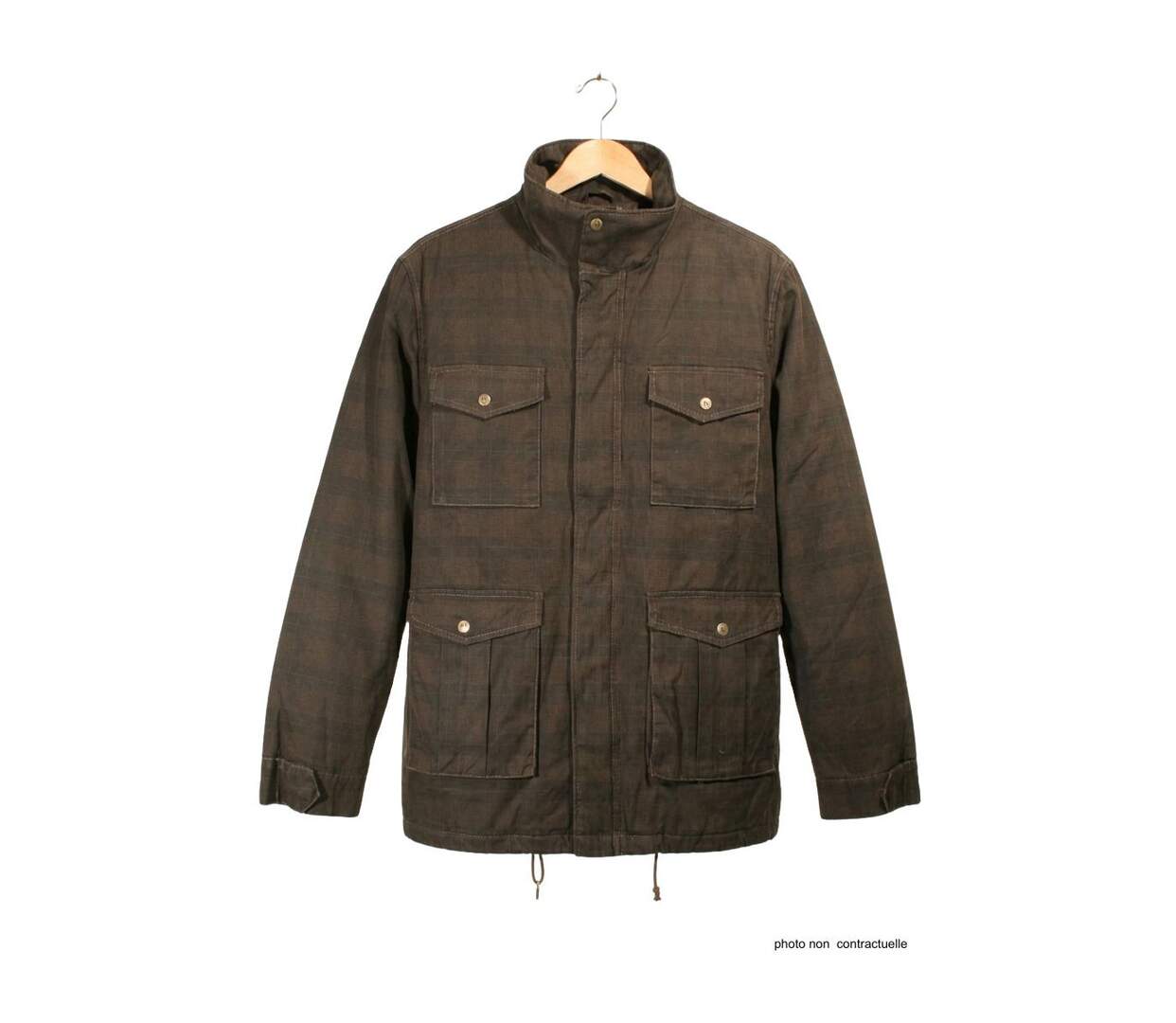 Parka Saharienne Winchester Marron à Carreaux – Doublée & Multi-poches-2