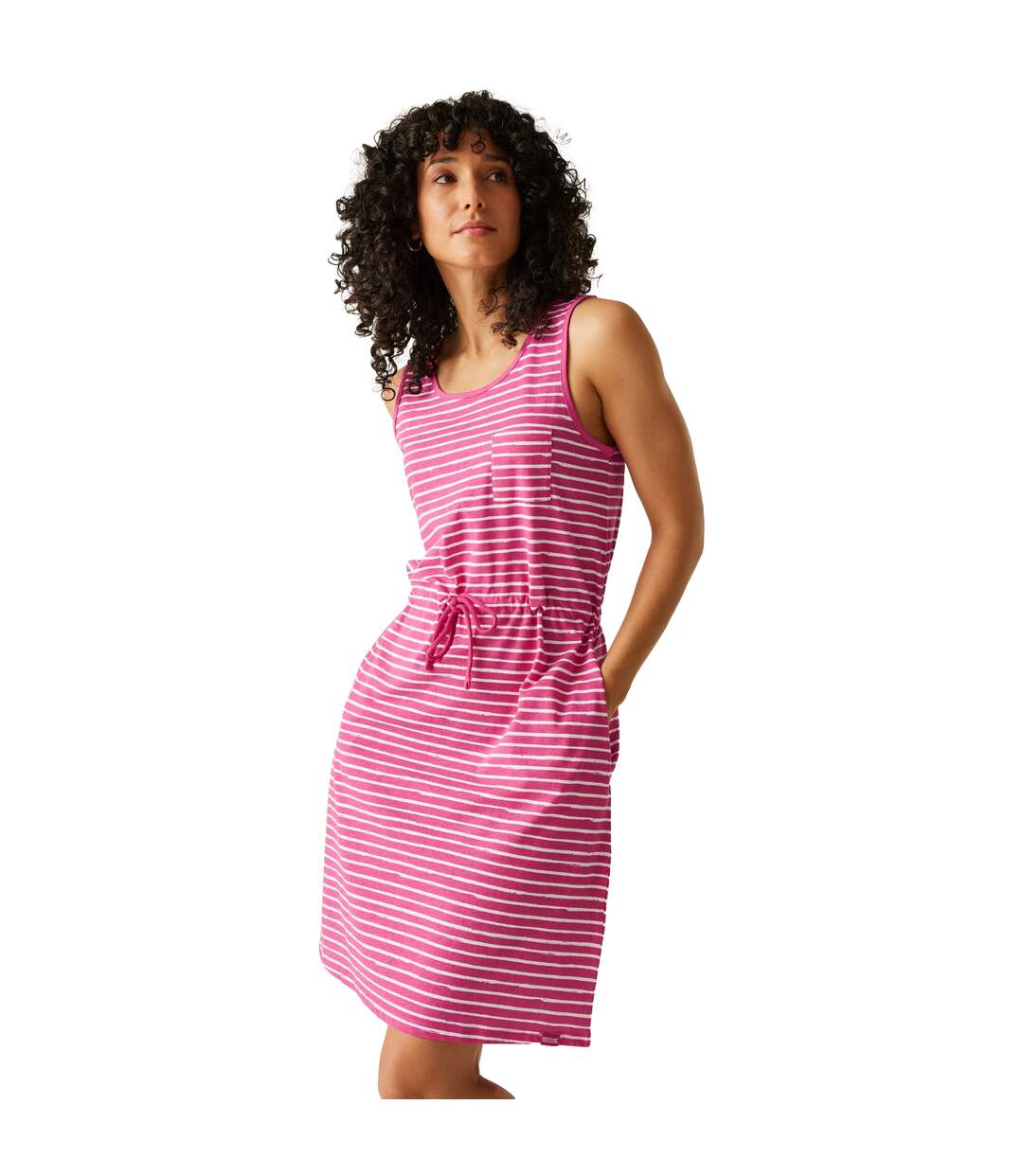 Robe Décontractée Ariena Femme Rose Bonbon Blanc Regatta-1