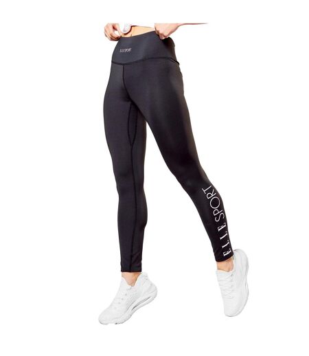 Womens/ladies Signature Leggings Black Elle