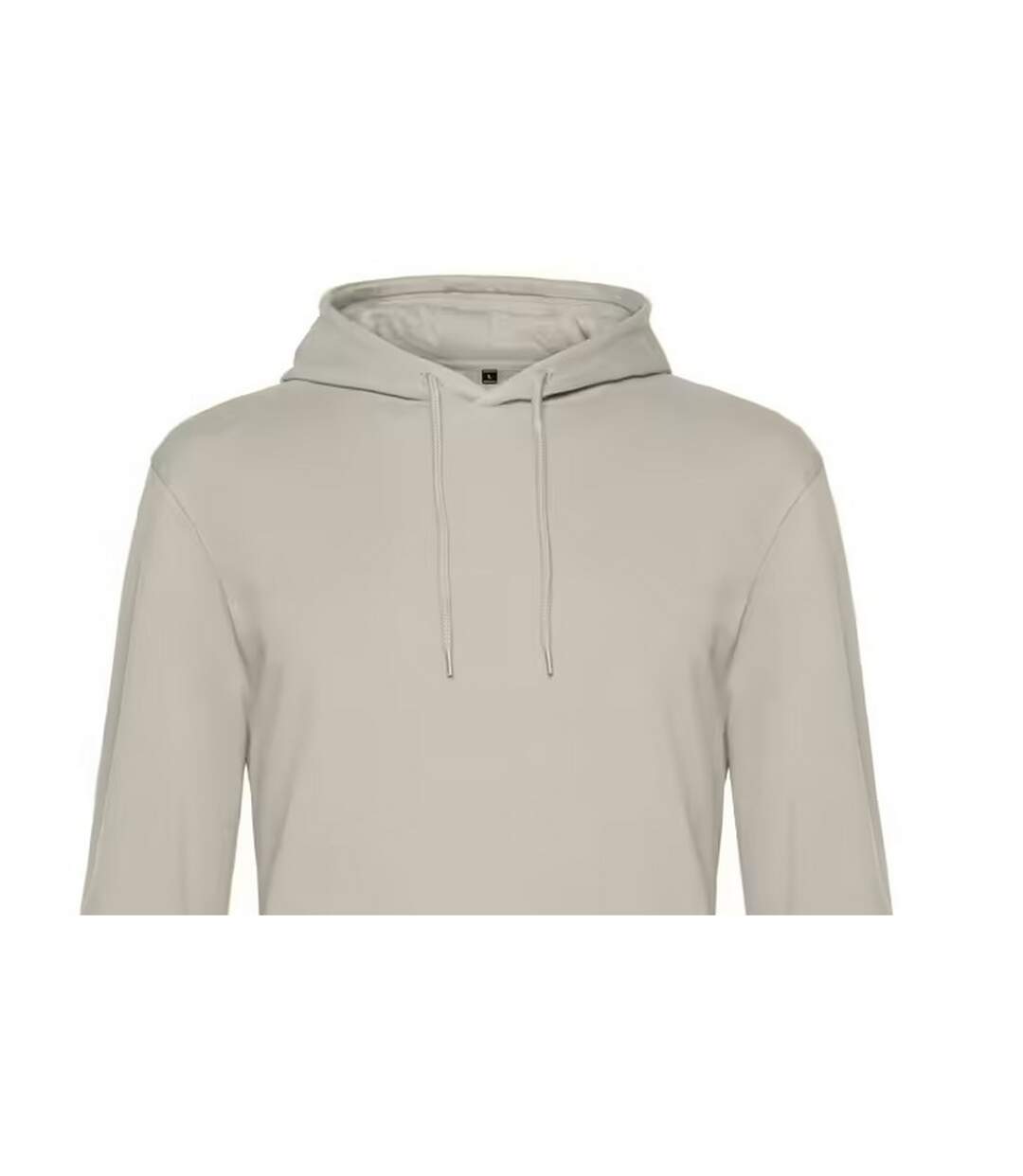 Sweat À Capuche Motif/style Uni Homme Gris Clair B&C-2