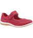 Fleet & Foster Womens/Ladies Morgan Touch Fastening Suede Shoe (Red) - UTFS7198-1