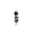 Womens/ladies Floral A-line Puff Sleeve Midi Dress Dark Blue Ted Baker-1