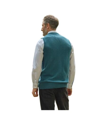 Gilet En Laine D'agneau Pour Hommes Turquoise Pâle WoolOvers