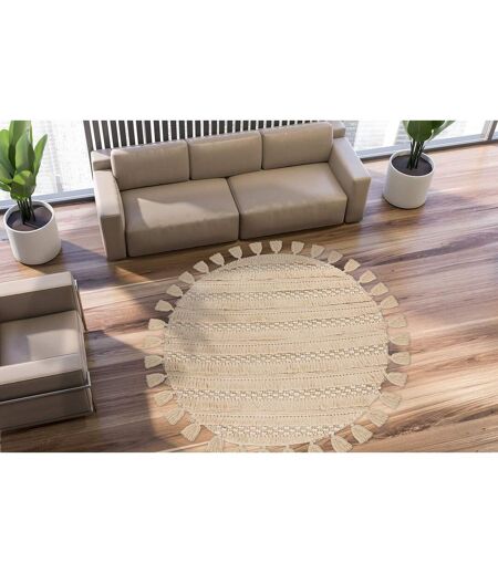 Tapis Bohème Tissé à la Main Bohist 160cm Naturel