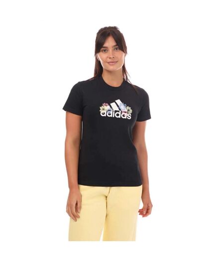 T-shirt femme noir Adidas