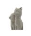 Statuette Déco Couple de Chat Sparky 21cm Argent-3