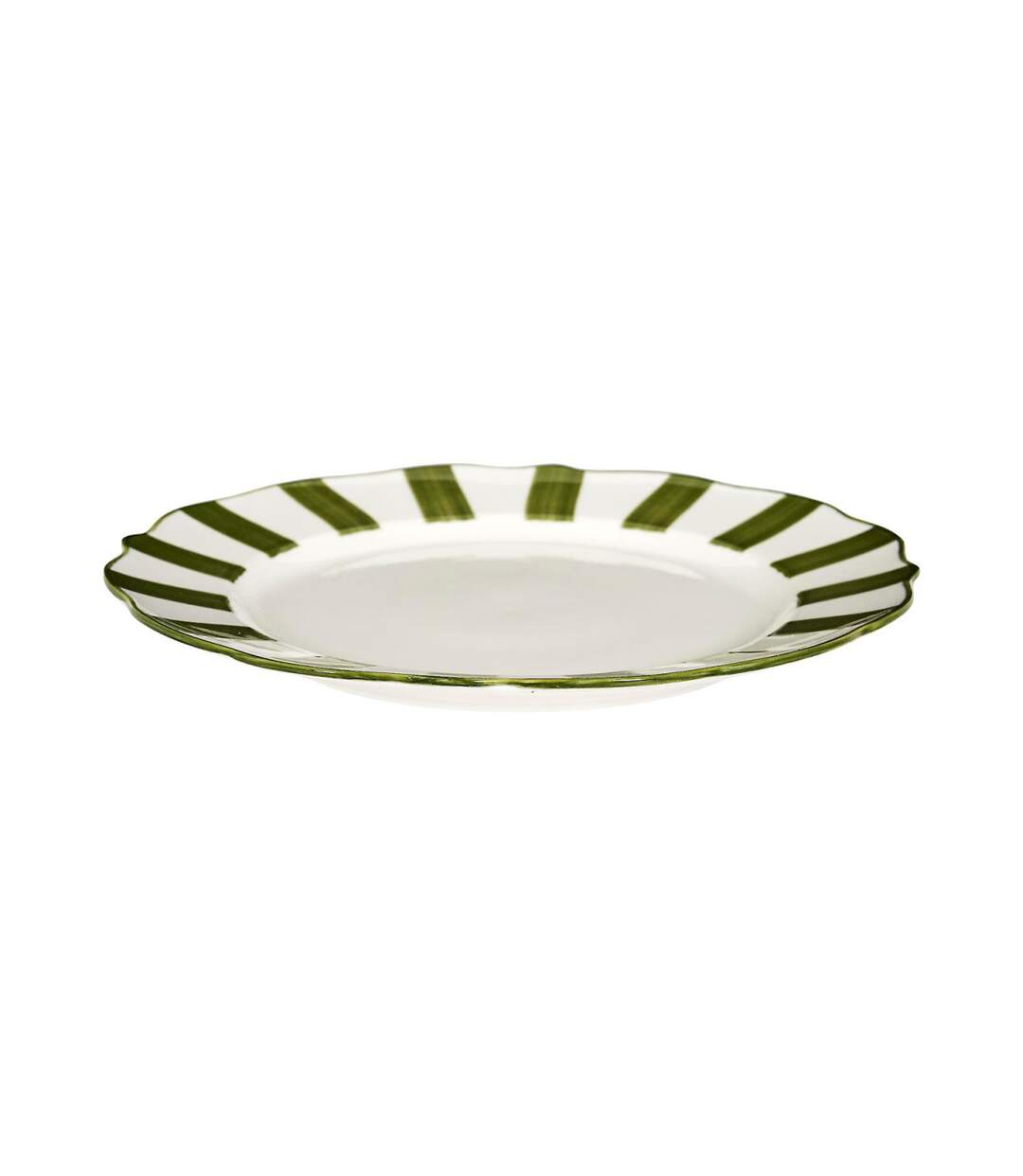 Lot de 6 Assiettes Plates Cleo 27cm Vert & Blanc-2