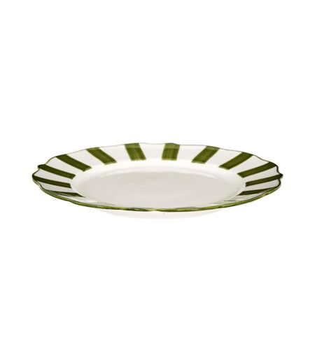 Lot de 6 Assiettes Plates Cleo 27cm Vert & Blanc