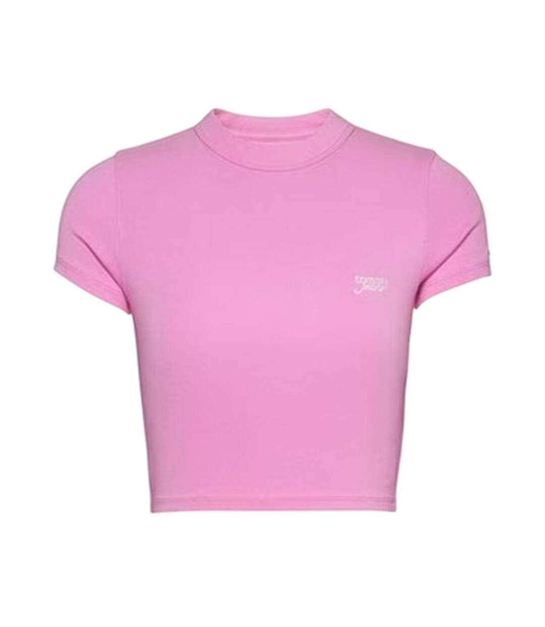 T-shirt Court Motif/style Logo Brodé Femme Rose Vif Tommy Jeans-1