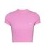 T-shirt Court Motif/style Logo Brodé Femme Rose Vif Tommy Jeans-1