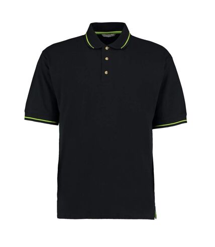 Polo st mellion homme noir / vert clair Kustom Kit